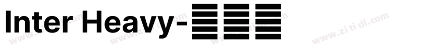 Inter Heavy字体转换